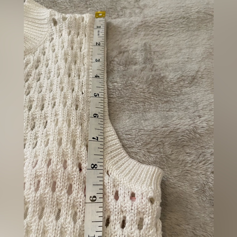 Vintage Kate Spade White Pointelle Knit Sleeveless Maxi Dress with Slip Lining - Picture 15 of 17